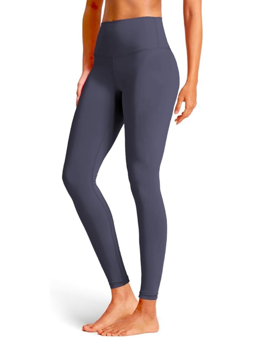 Women's Dark Grey Tummy Control Opaque High Waisted Imported Yoga Leggings